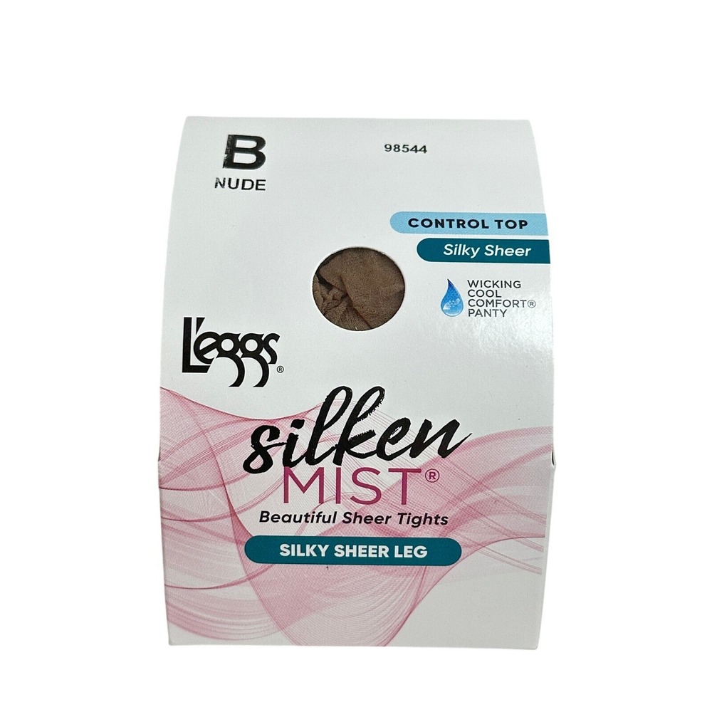 Leggs Silken Mist Sheer Tights Nude Control Top Size B Medium 20 Denier LSM202